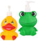 EXCEART 2Stücke Cartoon Lotion Spender Nachfüllbare Shampoo Flasche Druckspender für Duschgel Körperpflegeprodukte für Badezimmer und Reisen