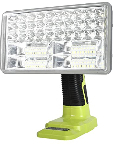 Lampe de Poche LED sans Fil 3300LM Powered by Ryobi 18V One + Piles NiCd-NiMH P197 P108 YEX-BUR 30W Lampe de Poche portative