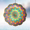 Eiryhope Windspiel Mandala Lila Tulpe, 30,5 cm Edelstahl Windspinner, kinetische hängende Skulptur 3D Metall Windfänger, Hofkunst-Dekor, Gartendekoration, Innen- und Außendekoration, Geschenk wert