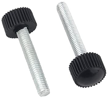 MOOPW M5 x 16mm 20 Stk Runder Kopf Rändelschrauben Kohlenstoffstahl Einstellbar Knopf Handhaben Klemmung Schrauben Plastik Griff Maschine Klemmgriff