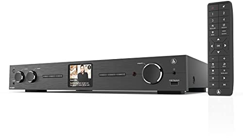 Hama Tuner Hi-FI Radio Radion Internet,Dab/Dab+/FM, Bluetooth 'DIT2006BT' (Tuner HiFi Radio numérique WiFi, Spotify Connect, UNDOK App Control pour Smartphone ou Tablette, USB/AUX, Réveil) Noir