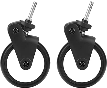 lyrlody 1 Paar Gummiräder für Kinderwagen Ersatzräder für Universal-Kinderwagen Vorder- / Hinterrad für Yoyo/Yoya-Kinderwagen Usw.(EIN Paar Vorderräder)
