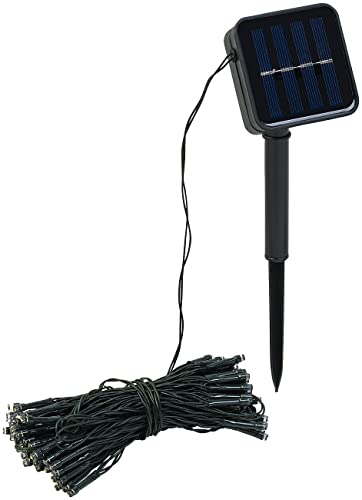 Lunartec Solar Lichterkette außen: Solar-Lichterkette, 100 warmweiße LEDs, 8 Modi, 12 m, Dämmerungssensor (Solarlichterkette für Garten, LED außen, Weihnachtsbaumbeleuchtung)