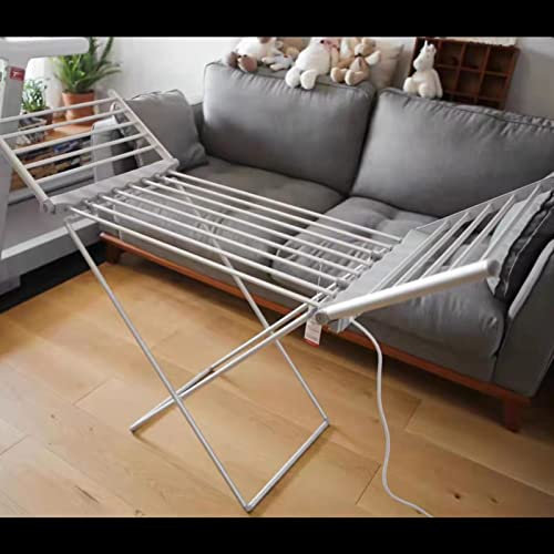 Folding Winged Electric Heated Clothes Airer, 18 Bar Clothes Drying Rack Heating Hanger, 230W Electric Dryer Clothing Drying, Electric Clothes Dryer, Saves Energy