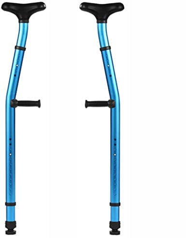 GHARAZ Achselkrücken für Erwachsene, Verstellbare Orthopädische Krücken, Ergonomische Krücken, Leichtgewicht Aluminiumgehstützen (Color : Blue, Size : 2counts)