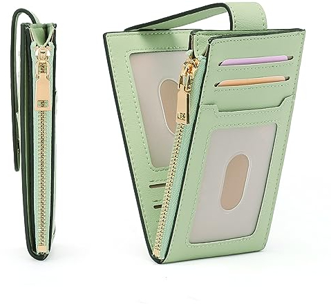 GAEKEAO Porte Carte Femme Cuir Portefeuille Femme Petit Format Petit Porte-Monnaie avec Blocage RFID Grande Capacité Zippé Portefeuilles et Porte-Cartes Cadeau Femme Wallet