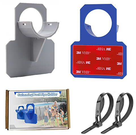 Qiundar Schlauchhalter Pool, Pool Rohrhalterung 4 Stück Schwimmbad Rohrhalterung Pool Schlauchhalter Knickschutz, 2 Stück Schlauchadapter Pool für Pools