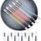 5Pcs Nail Art Sculpture Pens Silicone Nail Art Tools Rhinestone Nail Art Brushes DIY Decoration Nail Art Tools for Painting Designing