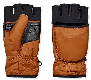 UGG Wasserabweisender Flip-Fäustling aus recyceltem Nylon mit recyceltem Micofur-Futter, Hartholz, Small-Medium