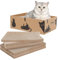 ComSaf Tabla rascadora de 5 capas para gatos, caja rascadora reversible de cartón corrugado, almohadilla para jugar, dormir