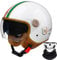 Motorcycle Helmet,Retro 3/4 Open Face Motorcycle Half Helmet with Double Visor, for Men Women Scooter ATV Cruiser Helmet ECE/DOT Approved 6,L58-59 cm