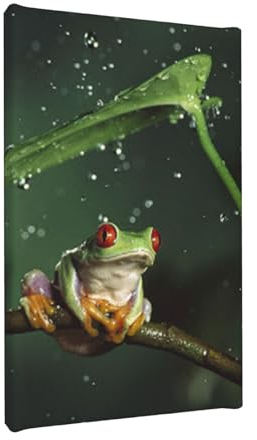 COMAAM Frosch Und Regen Rahmenloses Gemälde 20x30 (Vertikal) Wanddekoration Malerei Heimdekoration Rahmen Poster