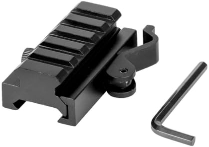 HOUSON QD 5 Slot Picatinny-Schiene Adapter,Quick Release Picatinny Schiene Adapter für 20 mm Tactical Scope Extend Mount Adapter QC08
