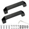 Ownkim Set di 2 maniglie in lega di alluminio per profilo in alluminio serie 30, spaziatura dei fori di foratura 120 mm, dado a T, viti e chiave inclusi (nero)