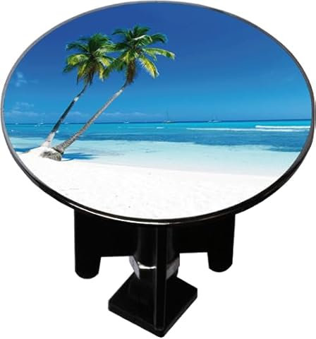 Bonde lavabo décorée Design Plage - Bouchon XXL 62 mm - pour lavabo Standard à Tirette.