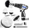 Cordless Drill Brush Set with 1 x 1.5Ah Battery, 10 Pcs Drill Bits, 5 Pcs Drill Brushes for Cleaning with Extended Rod,Versatile Power Scrubber Brush for Cleaning Car, Carpet, Kitchen, Toilet