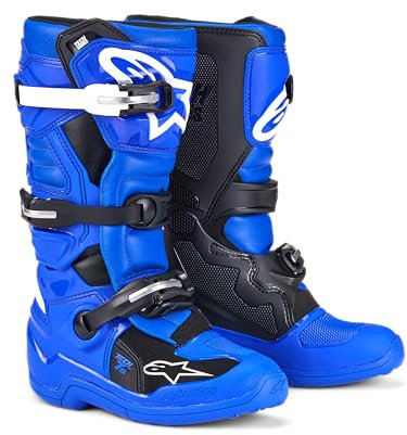 Alpinestars Tech 7S Stivali Motocross Giovani, blu/bianco/nero, 42