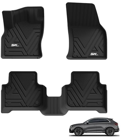 3W Fußmatten für Audi Q3/RSQ3 F3 2019-2025 | TPE Thorex™ Allwetter, 3D Maßgeschneiderte Passform, Hundefreundlich Auto Zubehör, Wasserdicht & Kratzfest, Antirutsch