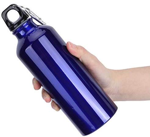 Borraccia Sportiva Leggera di Grande capacità Ciclismo Viaggi Palestra Escursionismo Arrampicata Alluminio Blu 500 Ml 750 Ml (500ML)