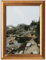 RAWWEST.BIS Holz Bilderrahmen 70x100cm Plakatrahmen Holzrahmen mit Plexi Acrylglas Rahmen aus Holz mit abgeriebener goldener Furnierung für Bilder Poster Fotos Puzzles Posterrahmen Fotorahmen