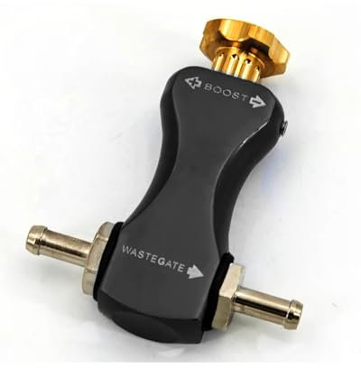 Boost Controller Universal Einstellbare Manuelle Auto Turbo Boost Ventil Controller Booster Kits Blau Schwarz Turbo Boost Controller(Black)