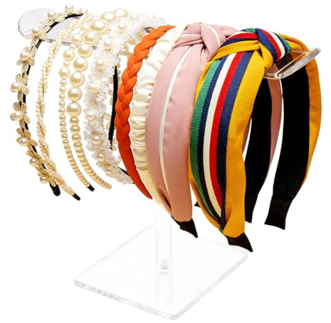 Aegistus Acrylic Headband Holder, Hair Accessories Organizer Clear Stand for Girls