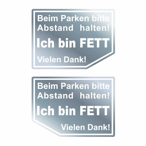 BIKE-label Aufkleber für Auto 90 x 65 mm Abstand halten bin fett X900304VA