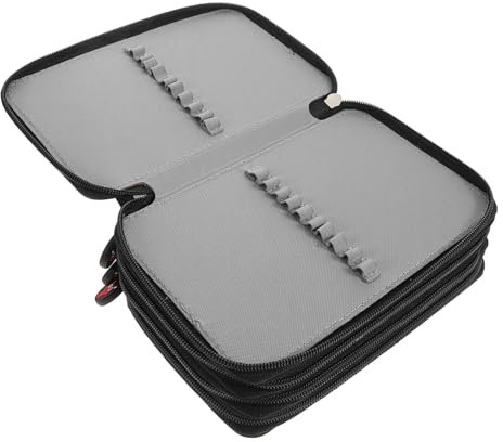 Garneck Schüleretui Federmappe Für Buntstifte Und Bleistifte - 72 Slots - 4 Fächer 3 Fach Schwarz Ideales Schulmäppchen Für Jungen Und Mädchen Und Praktisch