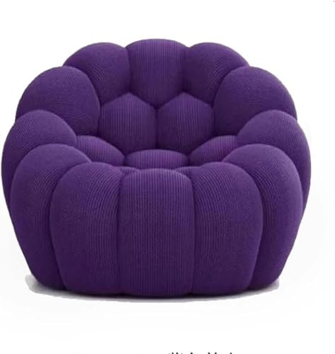 FYZLOIPU Bodensofa, übergroßes Einzelsofa, modernes Bodensofa aus Netzstoff, 3D-Wabensofa, gebogenes Sofa für Wohnzimmer, Büro, Wohnung, Lila-120 * 113 * 77C, Lila-120 * 113 * 77CM