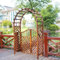 Arche de jardin en bois avec treillis résistant aux intempéries pour plantes grimpantes, facile à assembler, marron, 160 cm