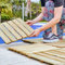 Nortene - Baldosas De Tarima De Madera | 40x40x2,8 Cm | Tablones De Tarima De Madera De Pino para Jardín Balcón Terraza