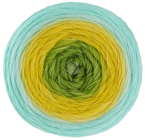 LANA GROSSA Merino Lace Aquarell | Extrafeine Merinowolle in Lace-Garnstärke im Farbverlauf bedruckt | Handstrickgarn aus 100% Schurwolle (Merino) | 100g Wolle zum Stricken & Häkeln | 800m Garn FB20