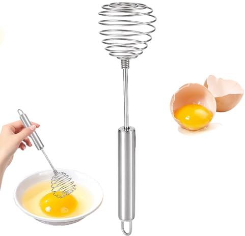 Quvxzy argent Fouet, 22 cm fouet à fil de haute qualité pour mélanger les aliments, Tête de vis en acier inoxydable, lavable au lave-vaisselle, Convient à divers mélanges