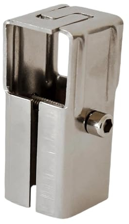 Sharplace Square Tube Connector Hardware Multifunctional for Shelf Connection Easily Install for 25mmx25mm Square Tube End Rails Clamps, 2 Ways, 80mm