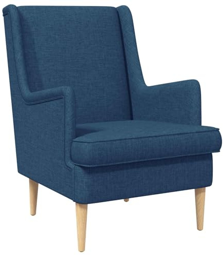 vidaXL Sessel Blau Stoff, Sessel-Design, moderner Schaumstoffstuhl, zeitgemäß für Wohnzimmer, Bequeme Polsterung, stilvoll und langlebig