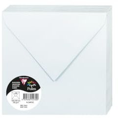 Clairefontaine 5493C - Packung mit 20 Umschläge Pollen, Format 165 x 165mm, 120g, ideal für Einladungen und Korrespondenz, Blau, 1 Pack