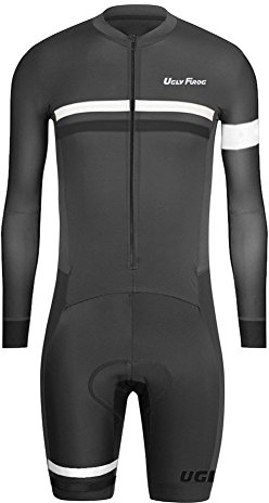 UGLY FROG HerrenTauchanzug mit Reißverschluss hinten, EIN Stück zum Radfahren with Gel Pad