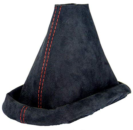 L & P Car Design L&P A0121 Schaltsack Schaltmanschette kompatibel mit VW Passat 3B 5B 3BG weiche Microfaser Schwarz Naht Rot