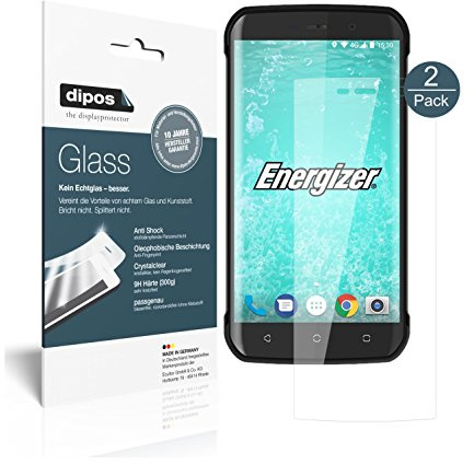 dipos 2x Displayschutzfolie 9H klar für Energizer Hard Case H550S
