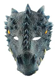 Ghoulish Productions - Winterdrachenmaske, Tierlinie, strapazierfähige Latexmaske, handbemalt, Halloween, Karnevalsumzug, Kostümparty, Einheitsgröße für Erwachsene