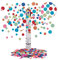 Relaxdays Party Popper, 6-8m Effekthöhe, Karneval, Geburtstag & Hochzeit, Papierkonfetti rund, Konfettikanone 40cm, bunt, mehrfarbig, 40 x 5 x 5 cm