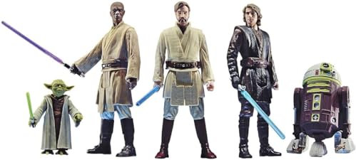 Star Wars Celebrate The Saga Spielzeuge Orden der Jedi Action-Figuren Set, 9,5 cm große Sammelfiguren 5er-Pack, für Kids ab 4 Jahren