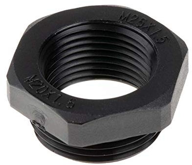 RS PRO Kabelverschraubungsadapter Typ Reduzierstück M20 M25 Nylon 66 Schwarz M25 → M20, Packung a 10 Stück