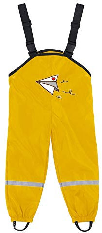 UoBfine Pantalon de pluie, pantalon bouffant pour enfants, unisexe, pantalon de pluie coupe-vent et imperméable, respirant pour fille et garçon, Mixte enfant, jaune, 12-18 mois