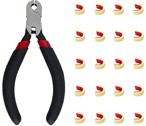 Huntingdoor Nockpunktzange Bogenschießen Zange mit 20 Nockpunkte Set Bogenschnur Nockpunkt Nocking Point Plier für Recurvebogen Traditionell Bogen