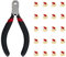 Huntingdoor Nockpunktzange Bogenschießen Zange mit 20 Nockpunkte Set Bogenschnur Nockpunkt Nocking Point Plier für Recurvebogen Traditionell Bogen