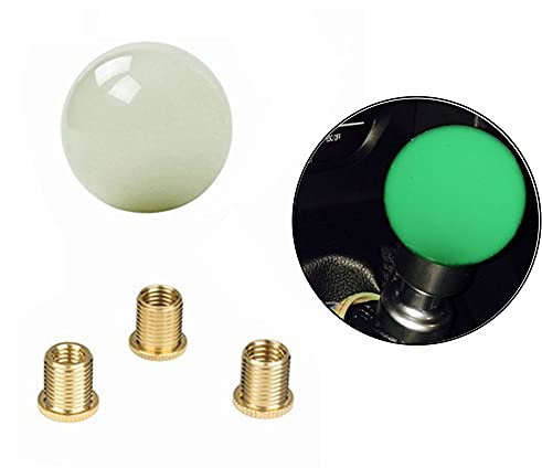 CENPEK Universal Auto JDM White Round Queue Luminous Ball Shift Knob for Manual Automatic Vehicles 5 6 Speed Gear Shifter with Adapters