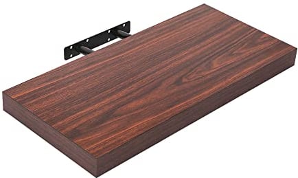 Edaygo Wandboard Wandregal Bücherregal Hängeregal Regal Freischwebend, 90 x 23,5 x 3,8 cm, holzdekor-dunkel