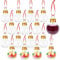 ShapeW Weihnachtstransparenter Flaschenanhänger zum Abfüllen von Wein-Getränke-Ornamenten Weihnachtskugel-Anhänger , Kunststoff