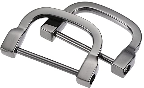 sourcing map 4stk. U Form Hufeisen D-Ringe Einschraubschnalle für DIY, Schwarz 30mm(1,18)
